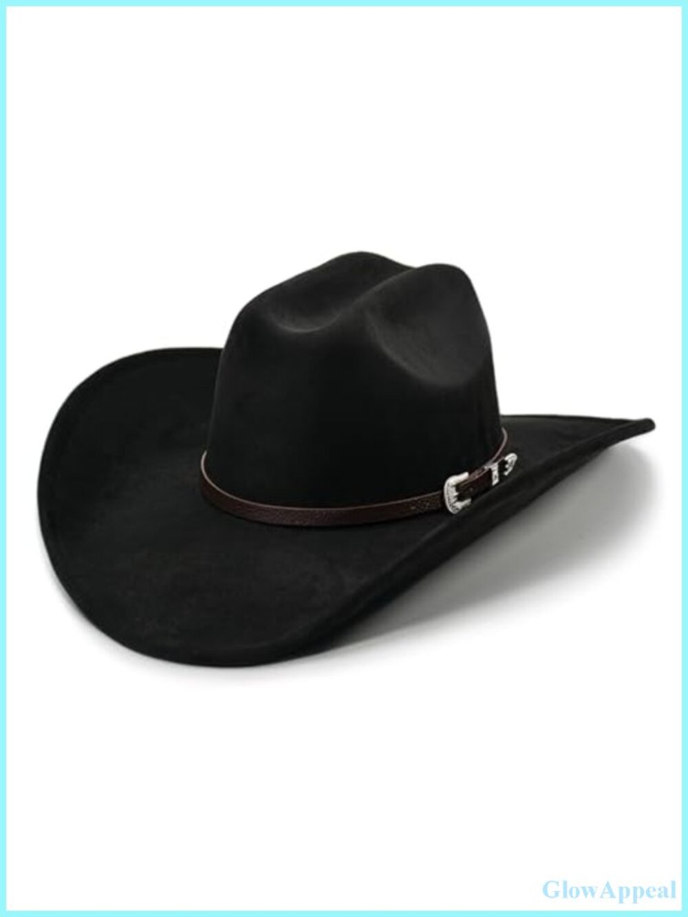 Vegan Suede Felt Cowboy Hat Shapeable Wide Brim Unisex Western